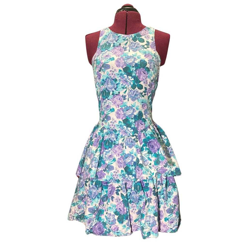 Vintage Floral Sleeveless Dress